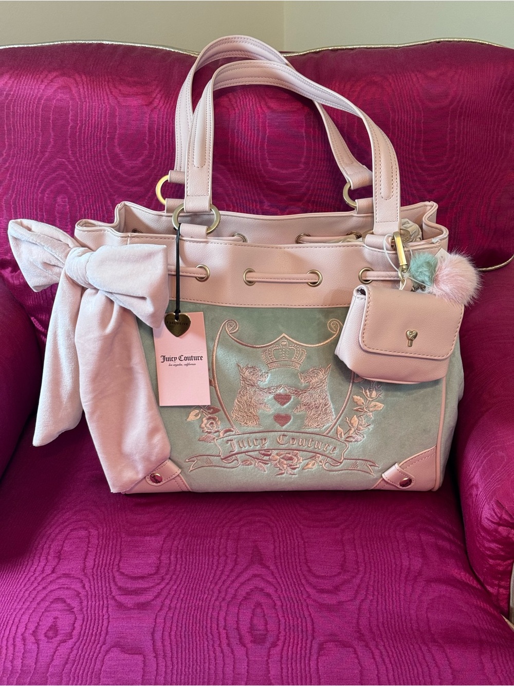 New Juicy Couture Purse Tote New Love Scottie Dog